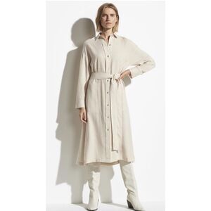 Vince belted shirt midi dress size XXS
